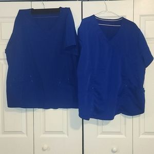 2 unisex sets of Scrubstar navy blue medical dental surgical scrubs size 3X